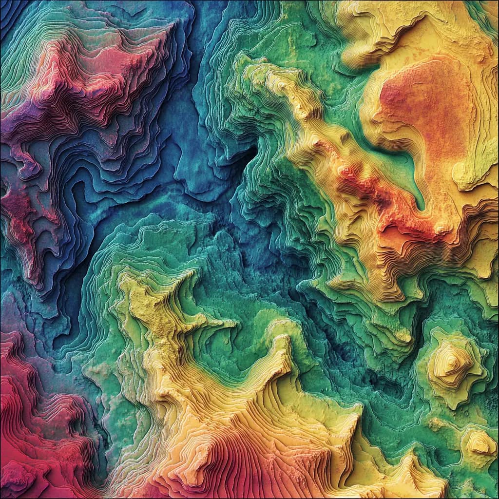 A magnetic contour map.